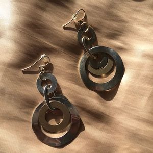 Vintage silver and gold earrings